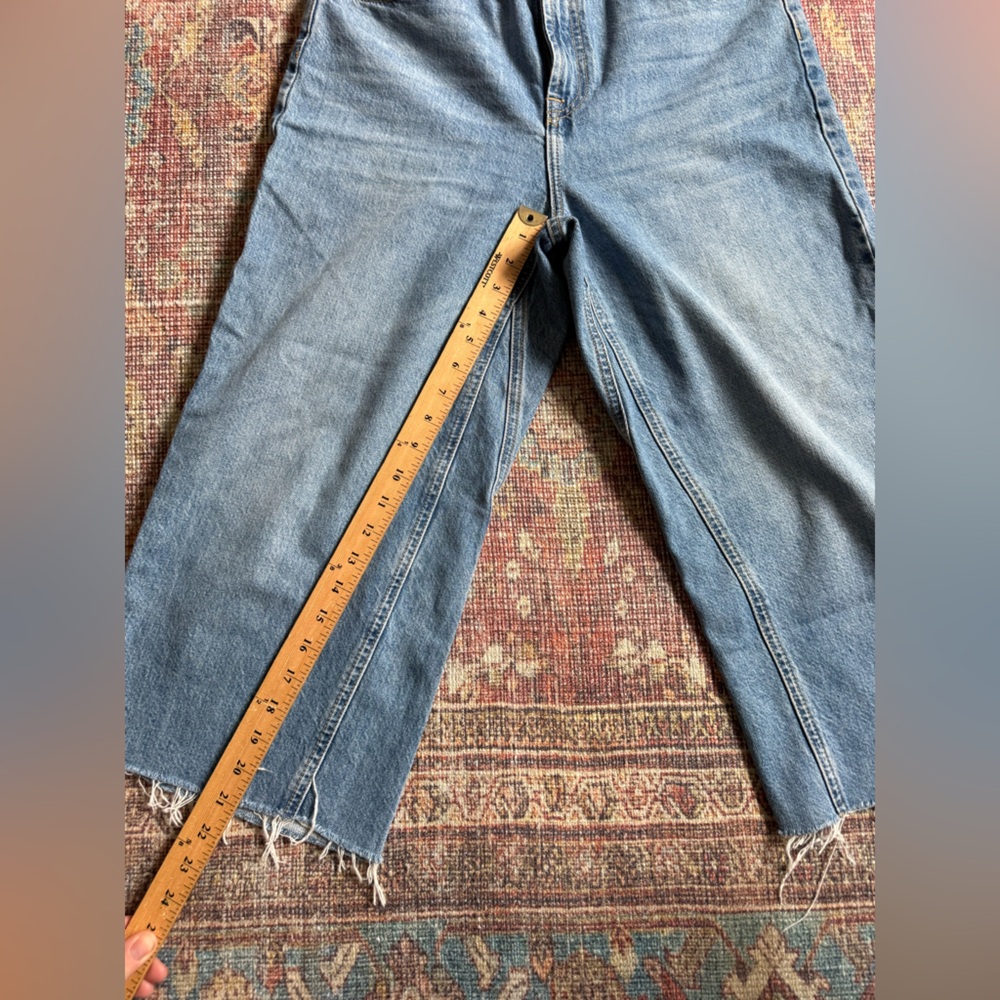 TopShop Petite Moto Women's Wide leg Blue Jeans W30 - Picture 5 of 8